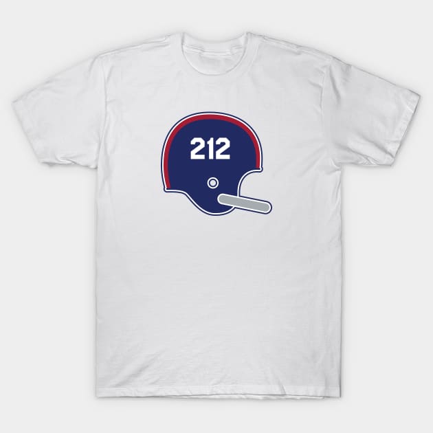 New York Giants 212 Helmet T-Shirt by Rad Love